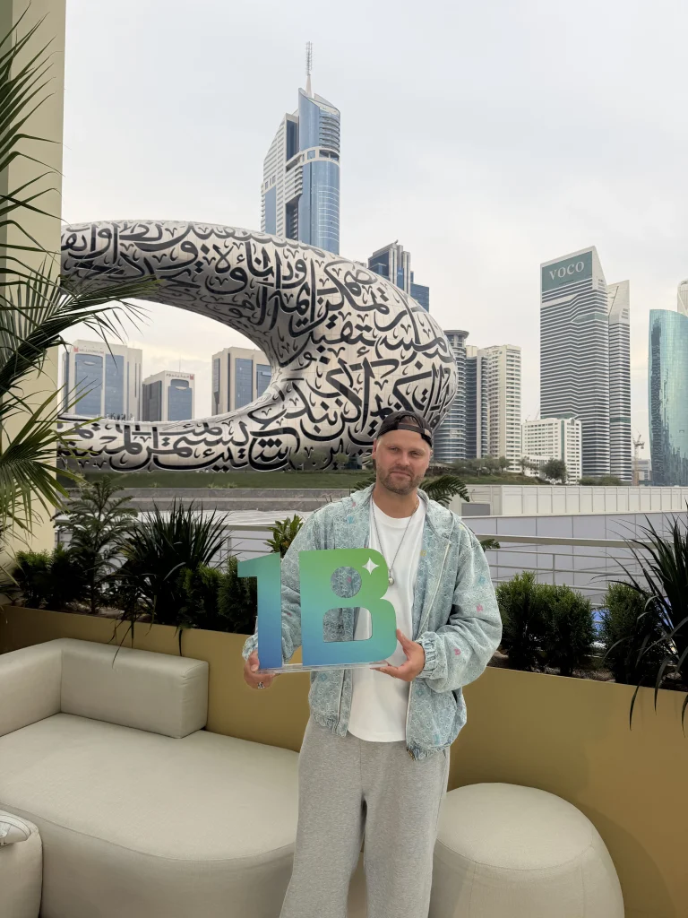 Max Zaharenkov at the Museum of the Future in Dubai