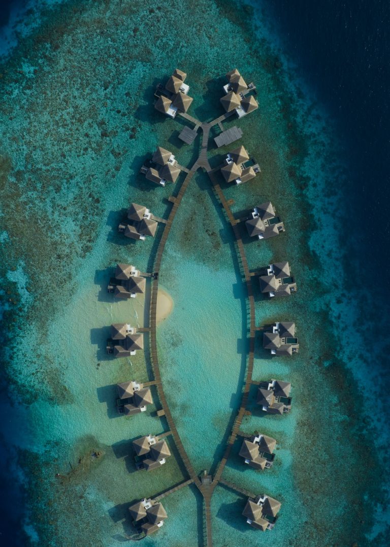 Raffles Maldives campaign aerial drone shot 8 of 12 by Max Zaharenkov in Maldives